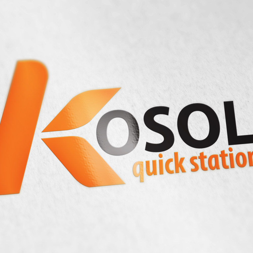 รับออกแบบโลโก้ kosol quick station