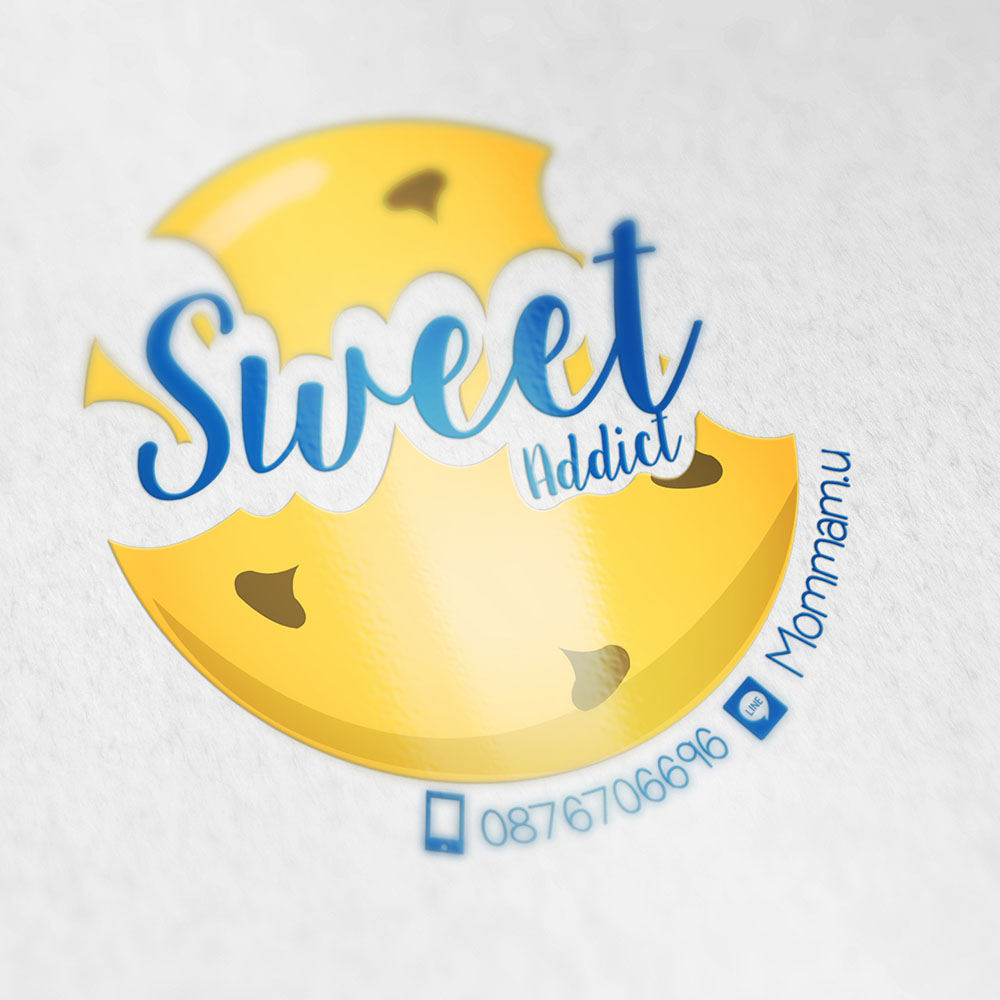 รับออกแบบโลโก้ sweet addict