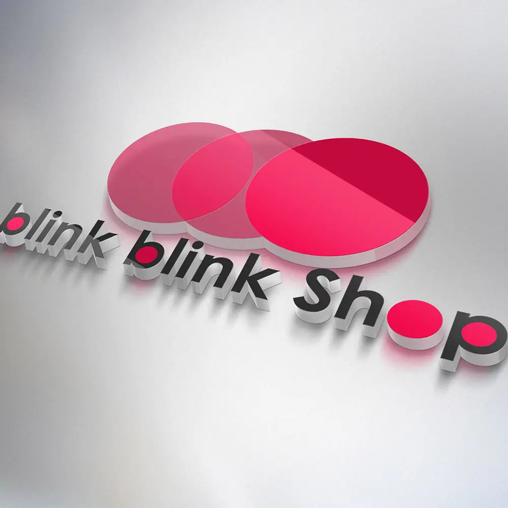 รับออกแบบโลโก้ blink blink shop
