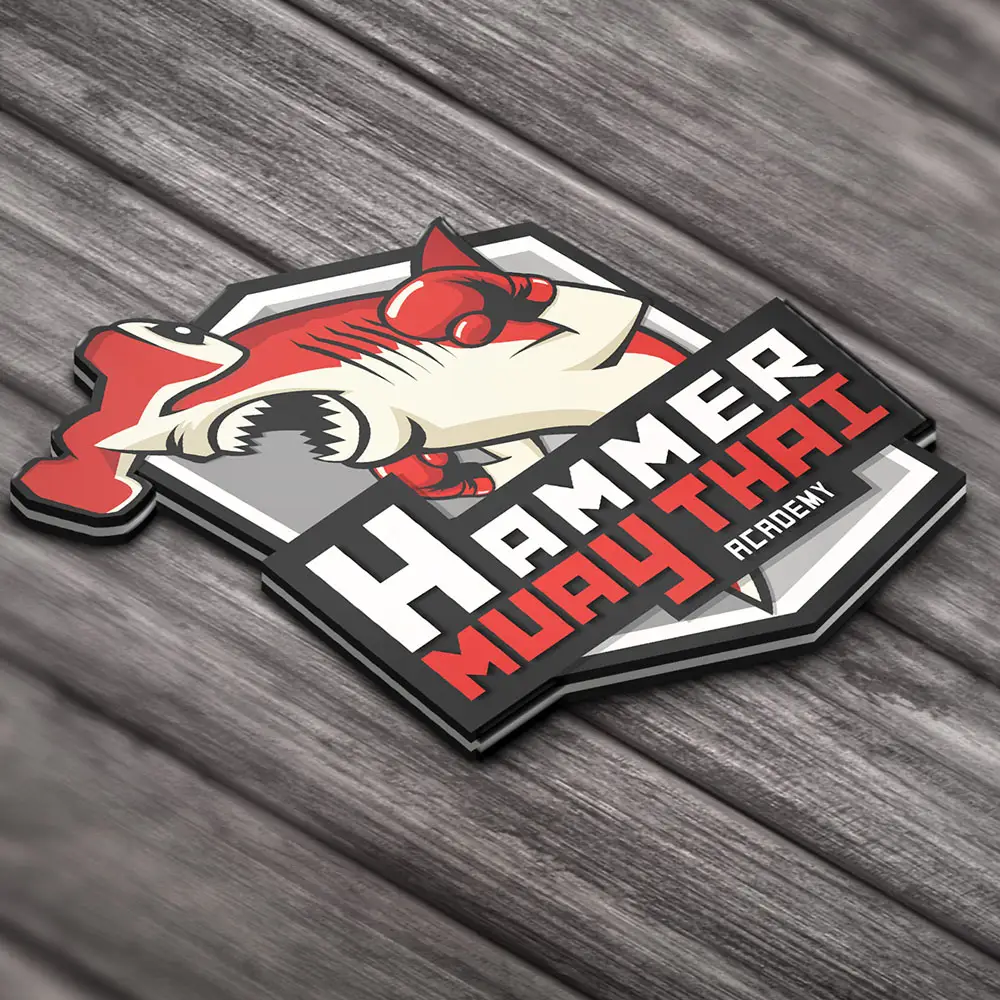รับออกแบบโลโก้ hammer muay thai academy