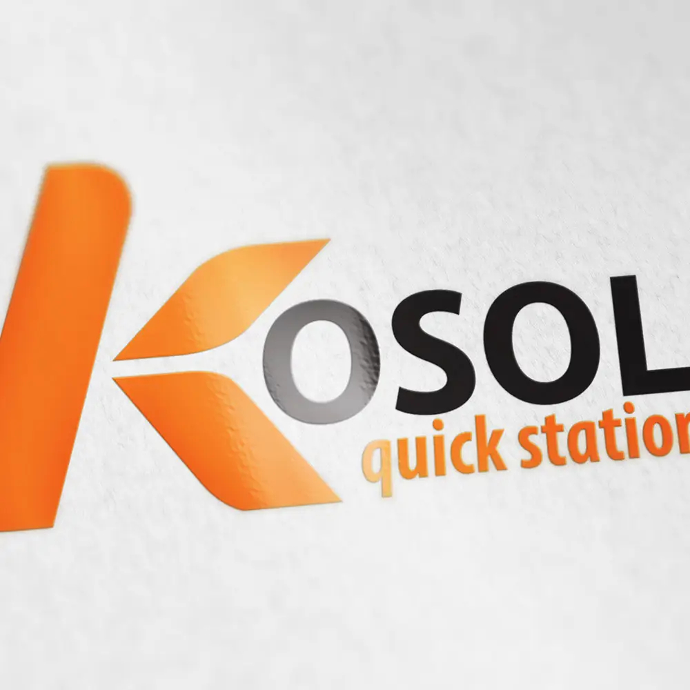 รับออกแบบโลโก้ kosol quick station
